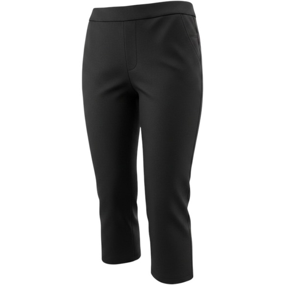 Zac & Rachel Pants - Zac & Rachel Cropped Pants Black Stretch Pull On Trousers Womens 18W